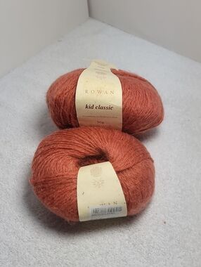 Rowan Kid Classic Mohair Blend Yarn - Rust - 2 Balls - NWT